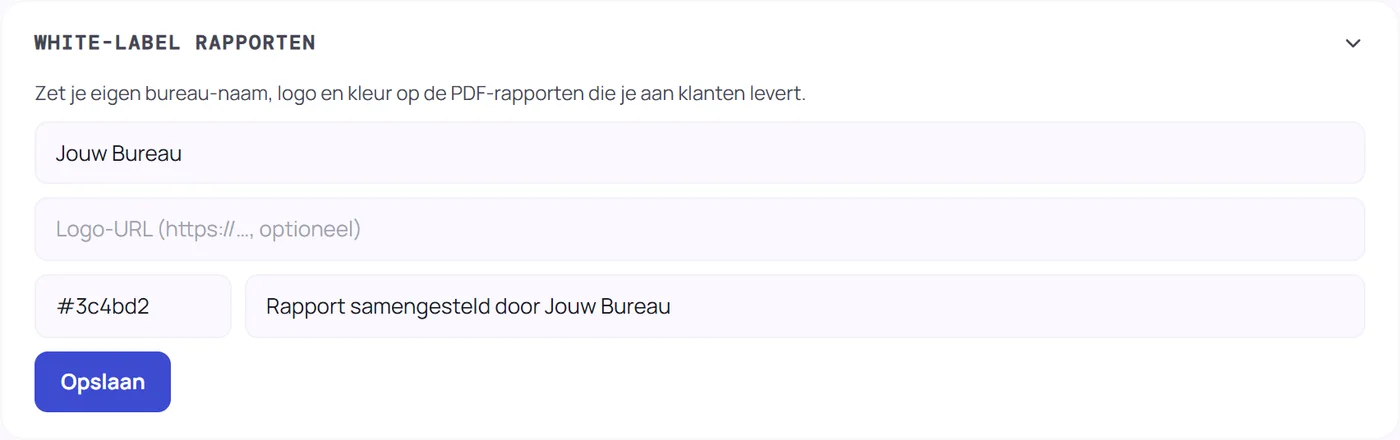 Rapporten onder jouw merk in het dGENIX-dashboard